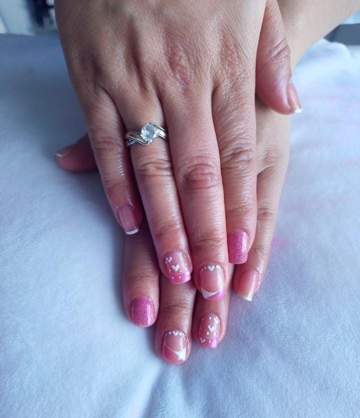 Diseño con glitter y brillos en gel